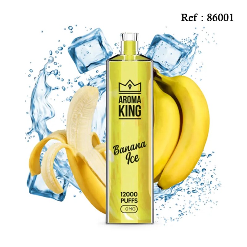12K GEM AROMAKING Banana Ice 0mg - BOÎTE DE 10