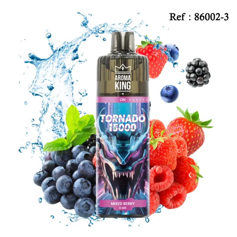 15K Tornado AROMAKING Mixed Berry 0mg- BOÎTE DE 10
