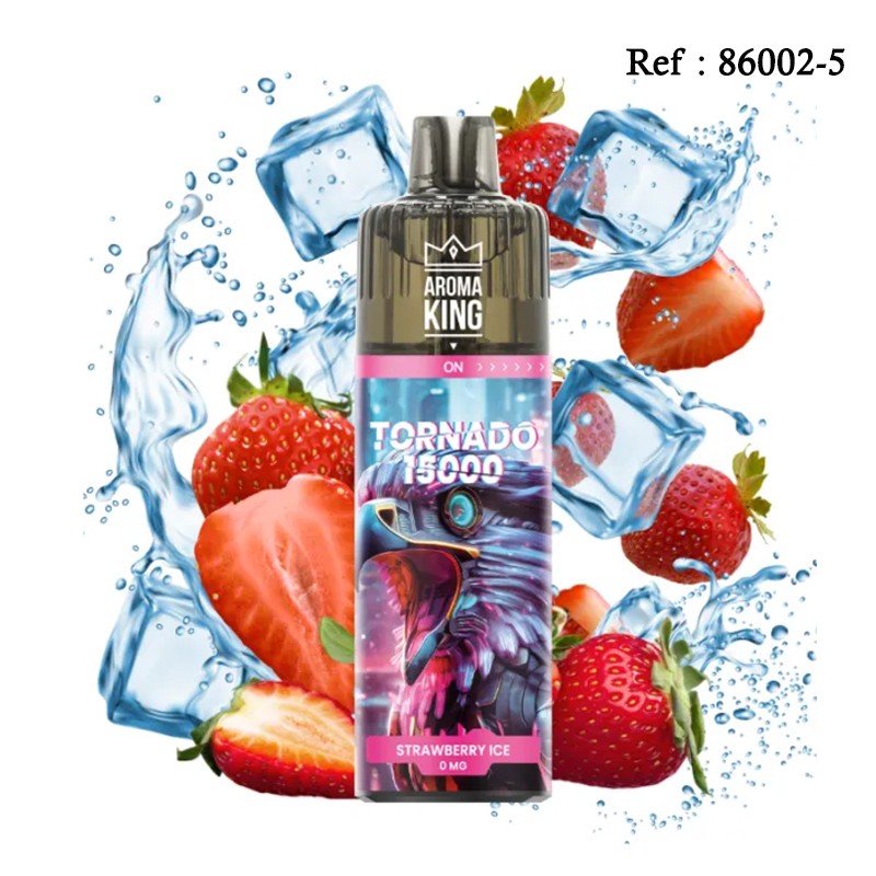 15K Tornado AROMAKING Strawberry Ice 0mg - BOÎTE DE 10