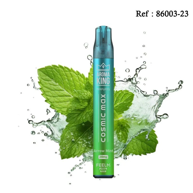 Cosmic Max AROMAKING Arrow Mint 20mg 999puffs - BOÎTE DE 10