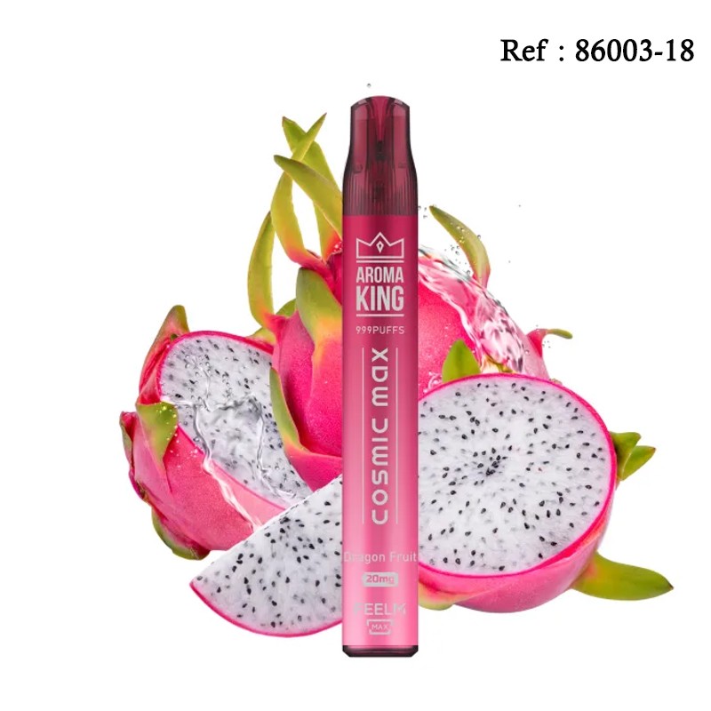Cosmic Max AROMAKING Dragon Fruit 20mg 999puffs - BOÎTE DE 10