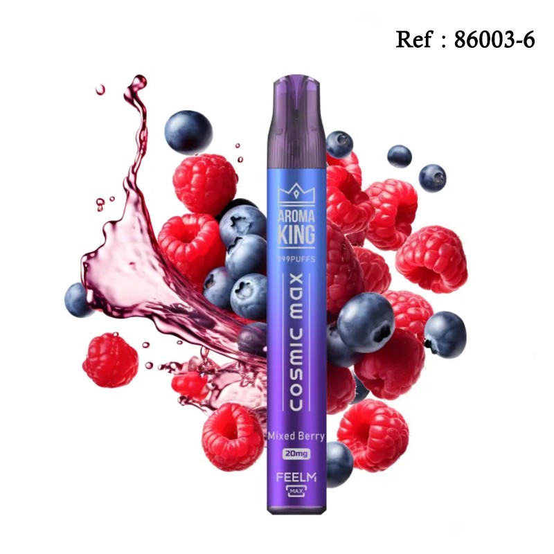 Cosmic Max AROMAKING Mixed berry 20mg 999puffs - BOÎTE DE 10