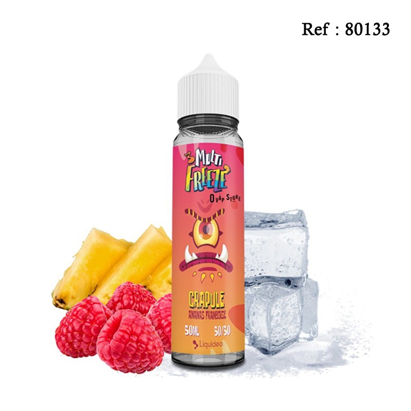 E-LIQUIDE CRAPULE ANANAS FRAMBOISE FREEZE - 50ML – LIQUIDEO