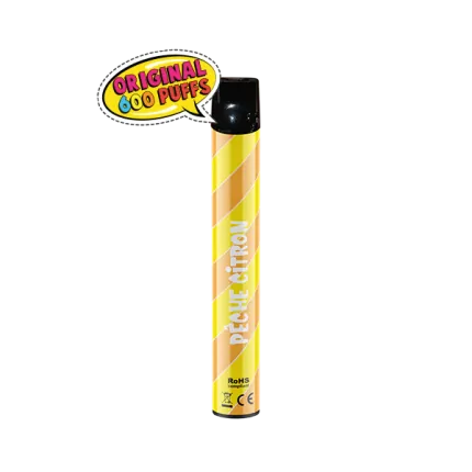 WPUFF PÊCHE CITRON - 600 PUFFS - LIQUIDEO