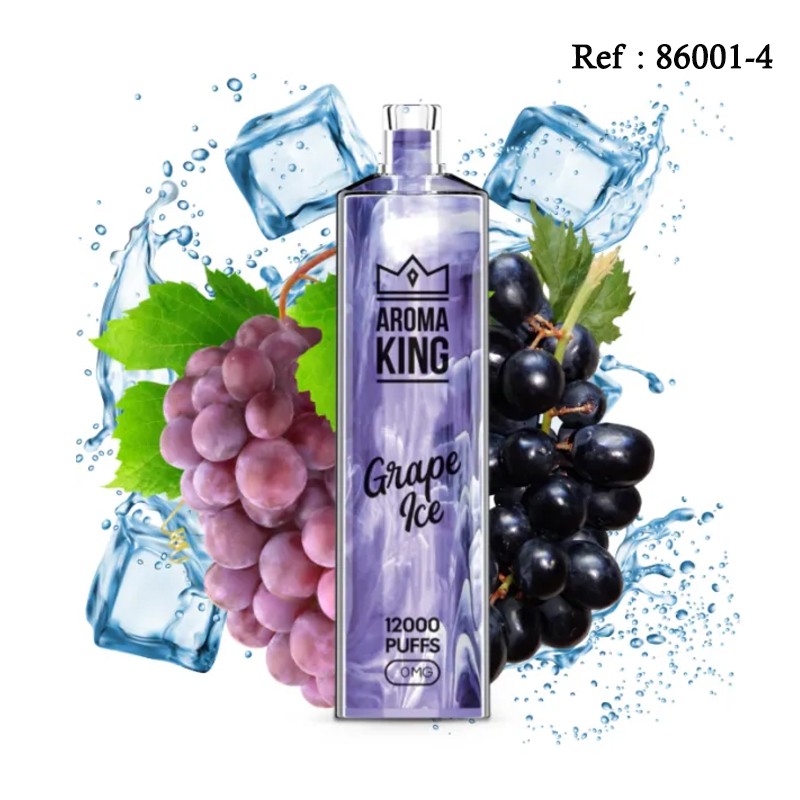 12K GEM AROMAKING Grape Ice 0mg - BOÎTE DE 10