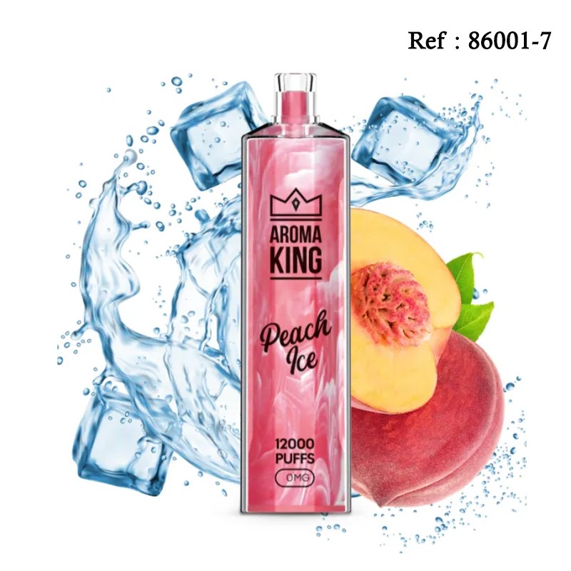 12K GEM AROMAKING Peach Ice 0mg - BOÎTE DE 10