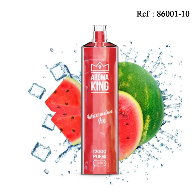 12K GEM AROMAKING Watermelon Ice 0mg - BOÎTE DE 10