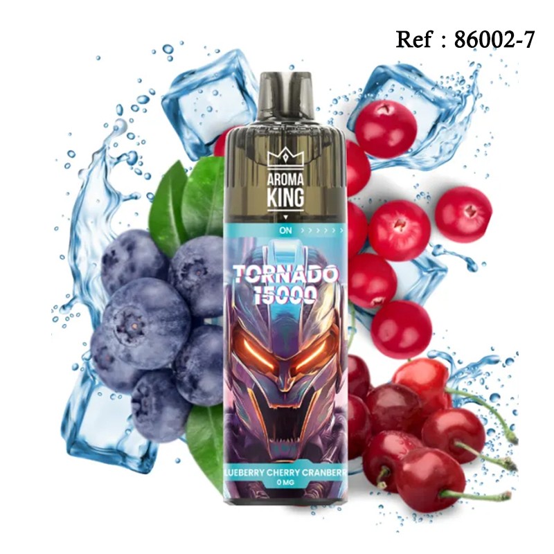 15K Tornado AROMAKING  Blueberry Cherry Cranberry 0mg- BOÎTE DE 10