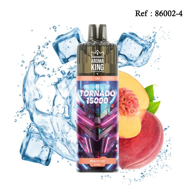 15K Tornado AROMAKING Peach Ice 0mg - BOÎTE DE 10