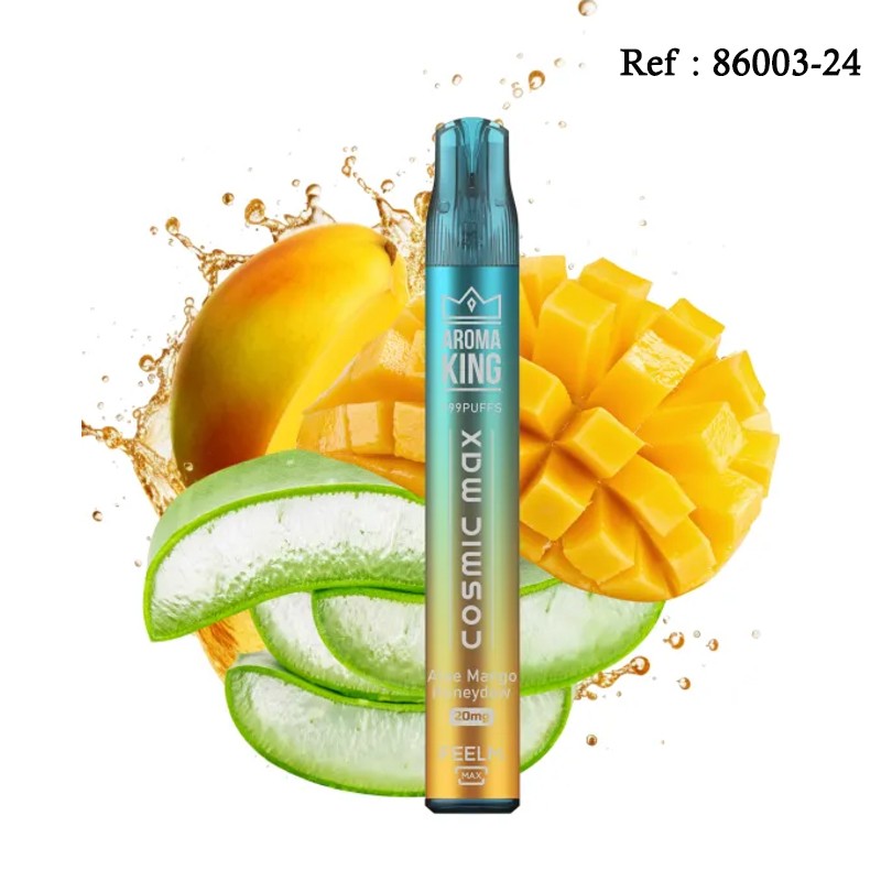 Cosmic Max AROMAKING Aloe Mango Honeydew 20mg 999puffs - BOÎTE DE 10