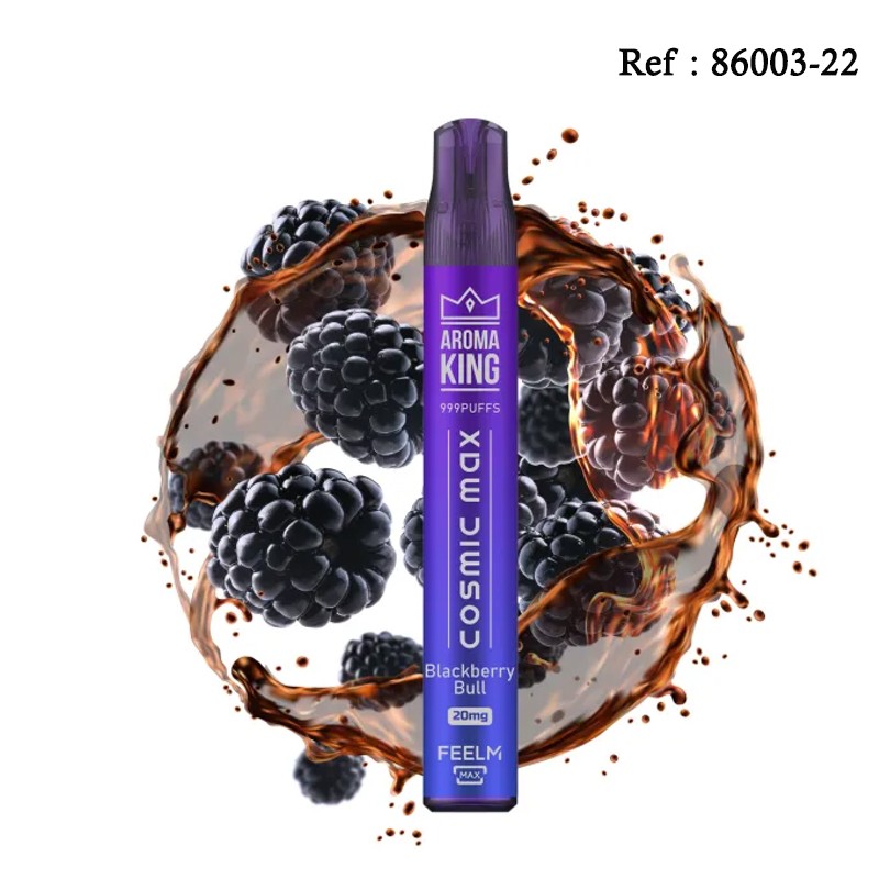 Cosmic Max AROMAKING Blackberry Bull 20mg 999puffs - BOÎTE DE 10