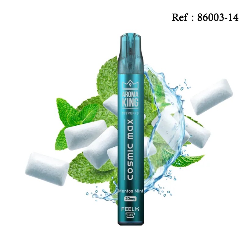 Cosmic Max AROMAKING Mentos Mint 20mg 999puffs - BOÎTE DE 10