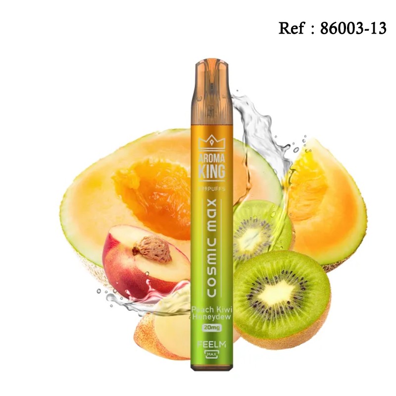 Cosmic Max AROMAKING Peach Kiwi Honeydew 20mg 999puffs - BOÎTE DE 10