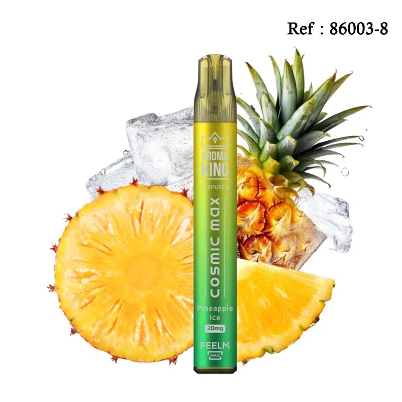 Cosmic Max AROMAKING Pineapple Ice 20mg 999puffs - BOÎTE DE 10