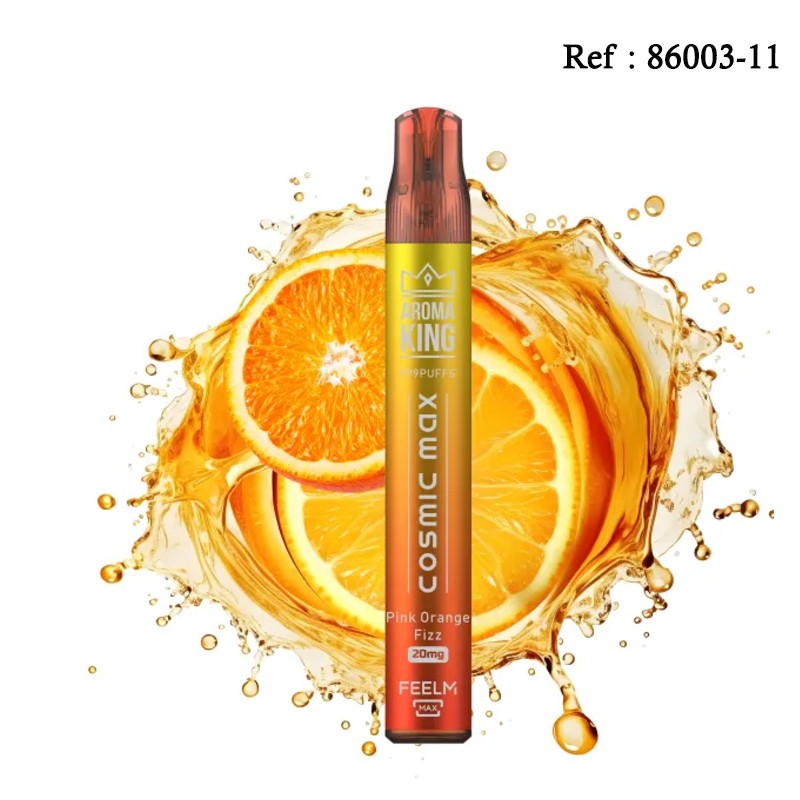 Cosmic Max AROMAKING Pink Orange Fizz 20mg 999puffs - BOÎTE DE 10